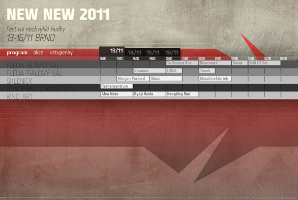 New New 2011 / Program festivalu